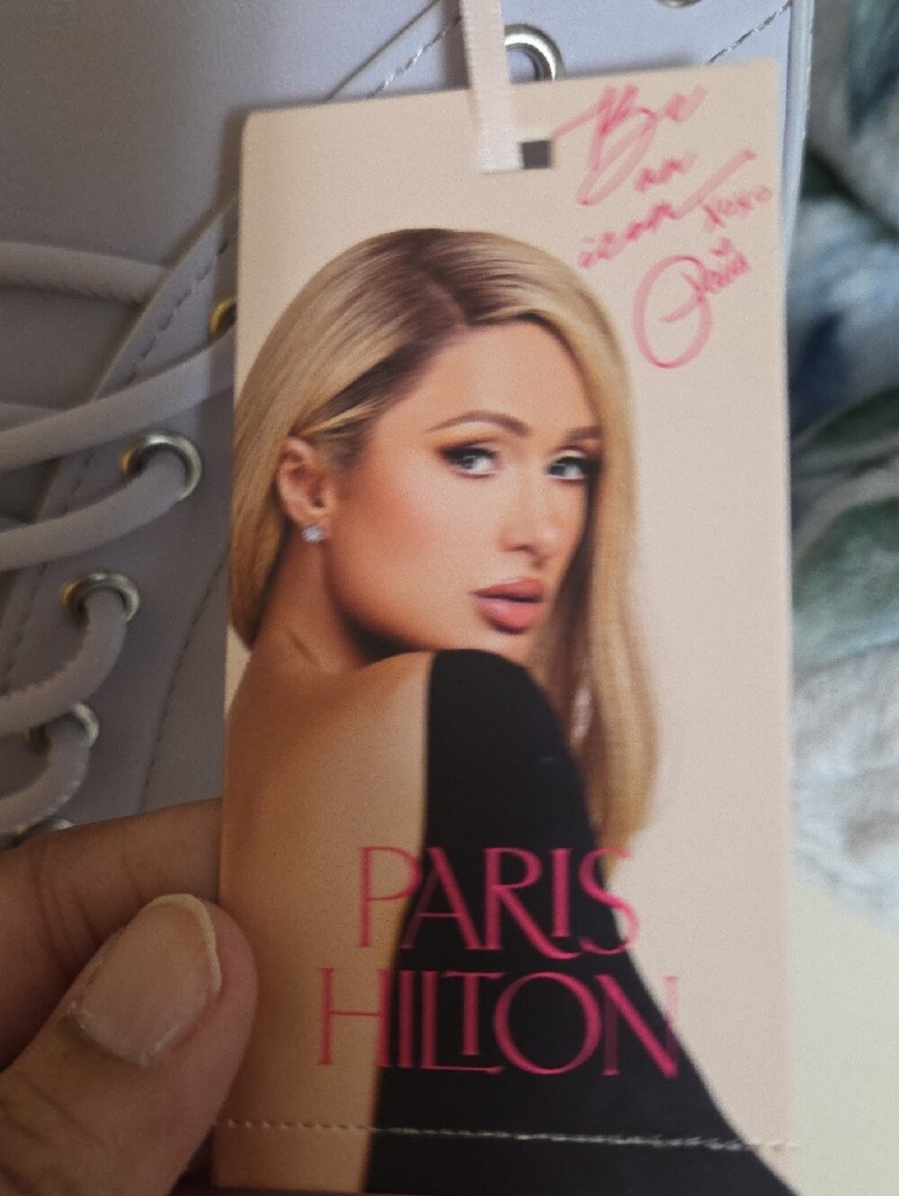 NWT Paris Hilton Lavender Faux-Leather Shoulder Bag with Lace-Up Detail - Picture 2 of 9